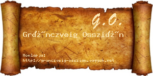 Grünczveig Osszián névjegykártya